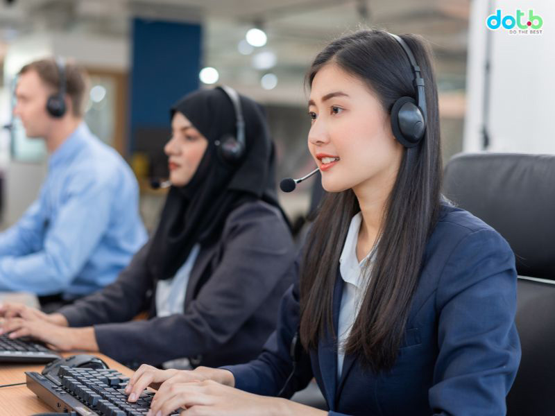 Phần mềm quản lý trung tâm DotB EMS có tích hợp call center không?