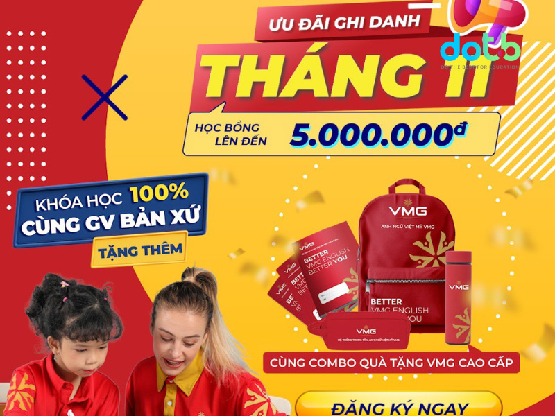 Tặng balo của trung tâm cho ngày Back to school 