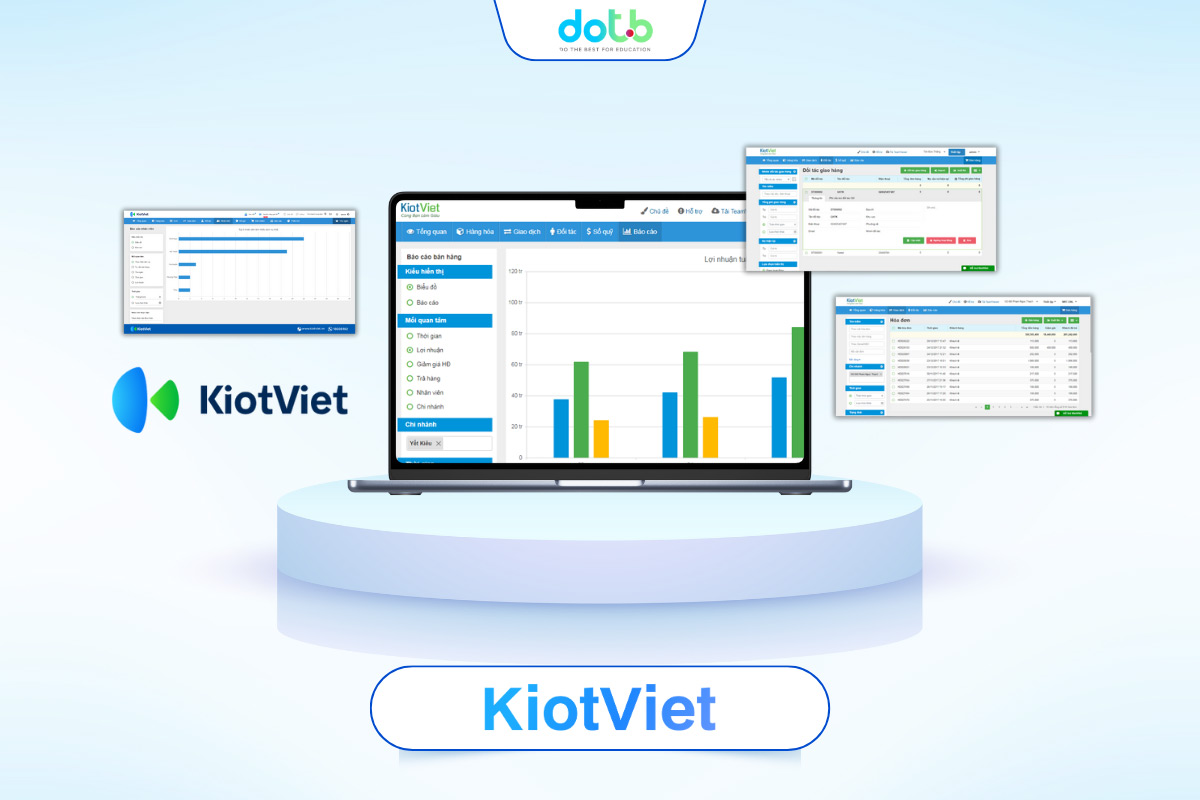 Phần mềm KiotViet giúp quản lý doanh thu hiệu quả cho chuỗi bán lẻ và cửa hàng