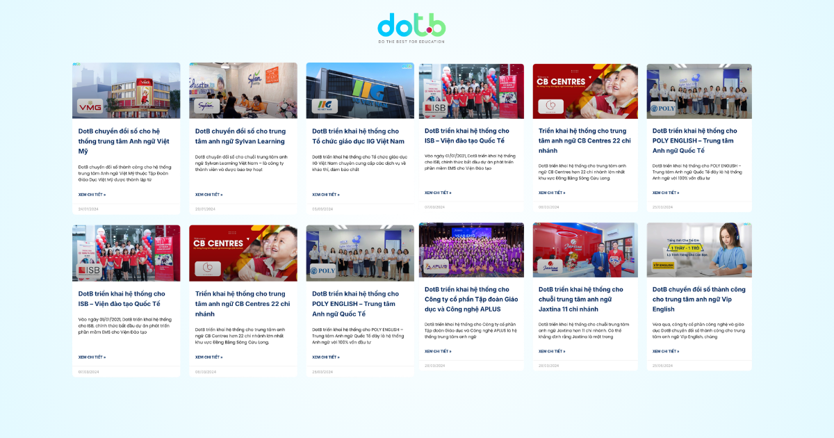 DotB - Tự hào chuyển đổi số +300 Tổ chức giáo dục hàng đầu Việt Nam 